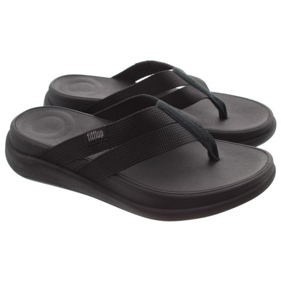 FITFLOP Ladies Go Webbing F Mode Toe Post Sandals In Black 