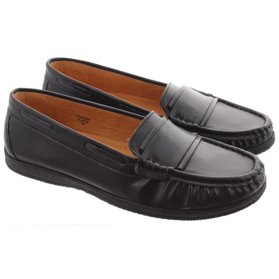 HEAVENLY FEET Ladies Freesia Loafers In Black 