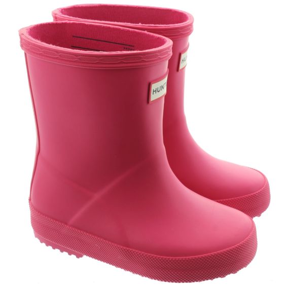 HUNTER Kids First Welly Boots In Pink 