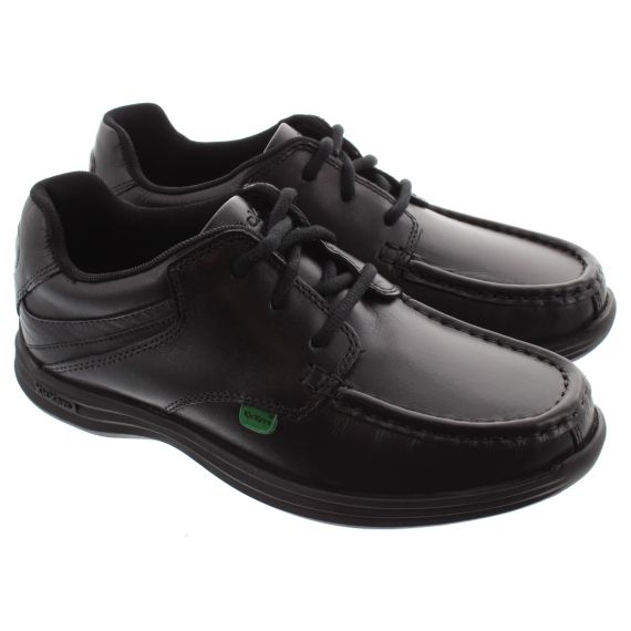 KICKERS Kid Reasan Lace School Shoes In Black