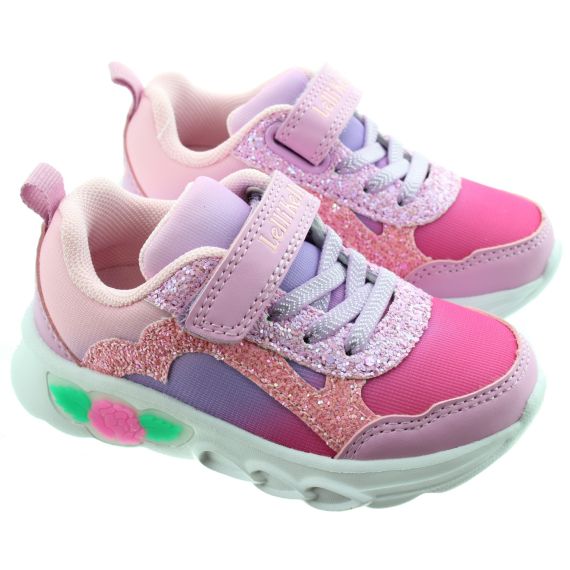 LELLI KELLY Kids LK4074 Genny Light Up Trainers In Pink 