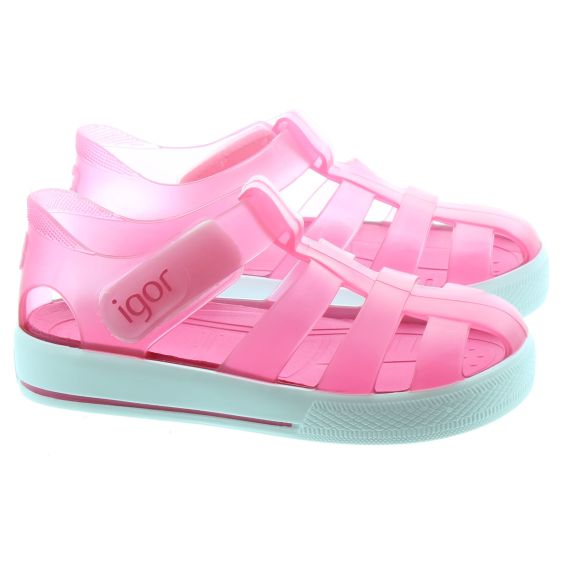 IGOR Kids IGOR Star Brillo Sandal in Fuchia