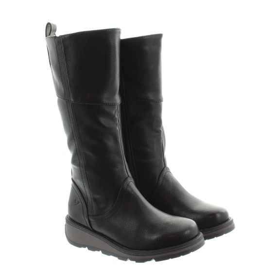 HEAVENLY FEET Ladies Robyn 3 Knee Boots In Black