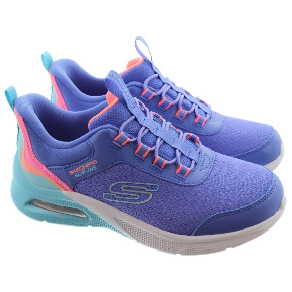 SKECHERS Kids 303594L Slip Ins Trainers In Blue Multi 