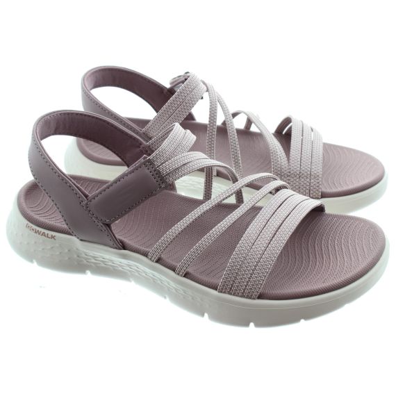SKECHERS Ladies 141473  Go Walk Flex Sandals In Mauve 