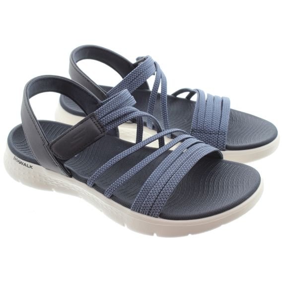 SKECHERS Ladies 141473  Go Walk Flex Sandals In Navy 