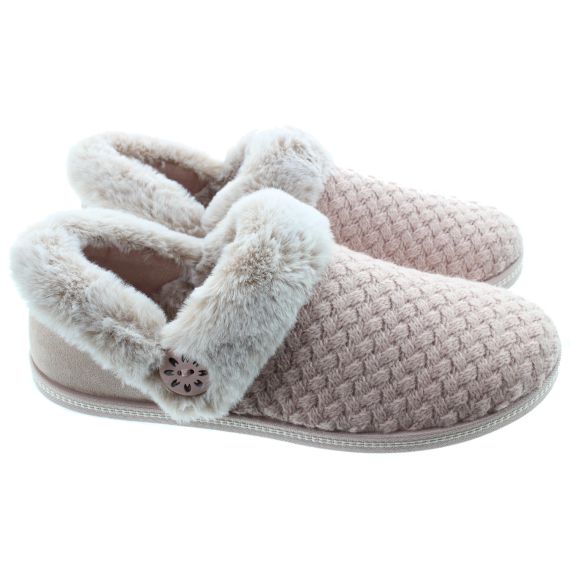 SKECHERS Ladies 169041 Cozy Campfire Slippers In Blush