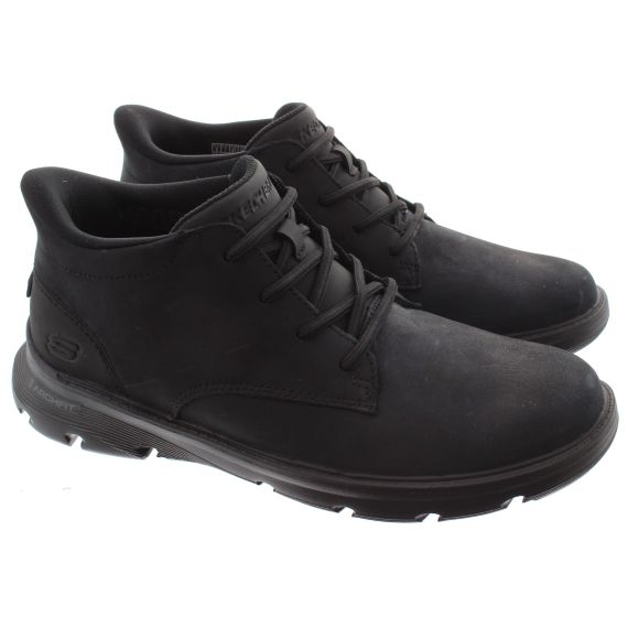 SKECHERS Mens 205514 Arch Fit Slip Ins Ankle Boots In Black 