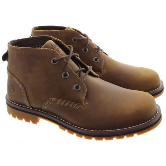 TIMBERLAND Mens Larchmont 2 Waterproof Chukka Boots In Saddle Light Brown 