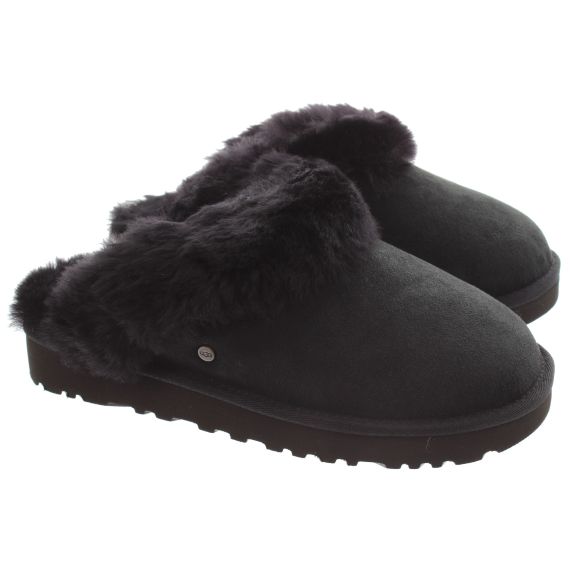 UGG Ladies Classic Slippers In Black 