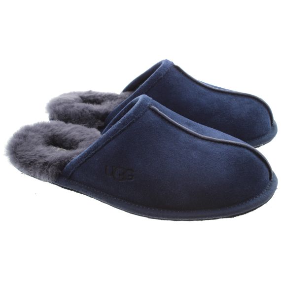 UGG Mens Scuff Slippers In Deep Ocean Blue 