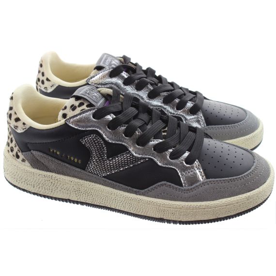 VICTORIA Ladies Smash Animal Trainers In Black 