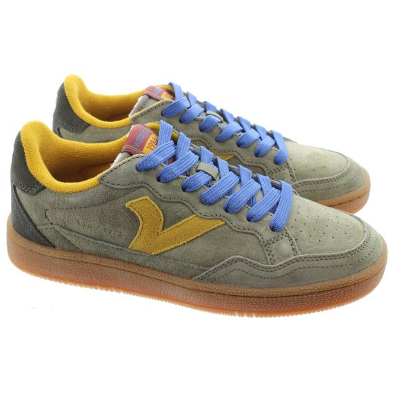 VICTORIA Ladies Smash Suede Trainers In Khaki 